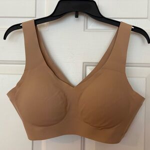 HONEYLOVE Sculpting Bra Nude Seamless V Neck Full Support Comfort Everyday Sz XL